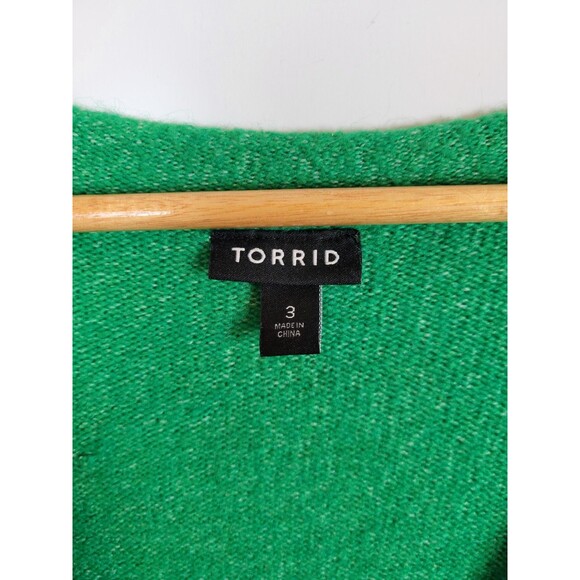 Torrid Pullover V-Neck Ruffle Elbow Sleeve Pullover Sweater Size 3X - Picture 4 of 8